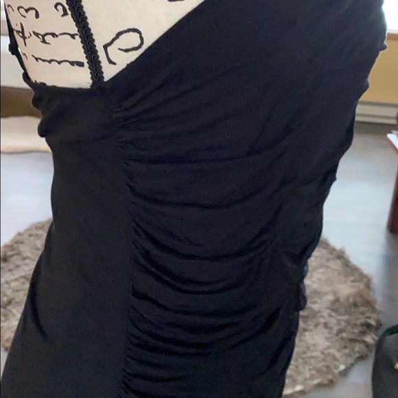 Express Black Ruffled Tank Top - Picture 2 of 4